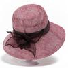 Elegant Retro Light Basin Hat Women's Summer Breathable Sun Hat Foldable Flower Wide Edge Sun Protection Hat