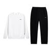 Li Ning Versatile Crew Neck Sweatshirt Comfortable Long Pants Casual Sports Suit Men Sets AWDVG77-2+AKLUE31-1