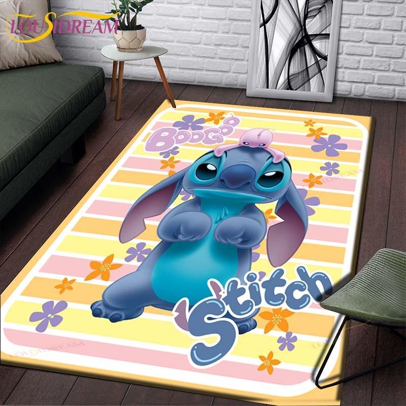 Anime Stitch Pattern Carpets Living Room Anti-Skid Area Rug Kids Bedroom Mats Yoga Mat Large Carpet Decor