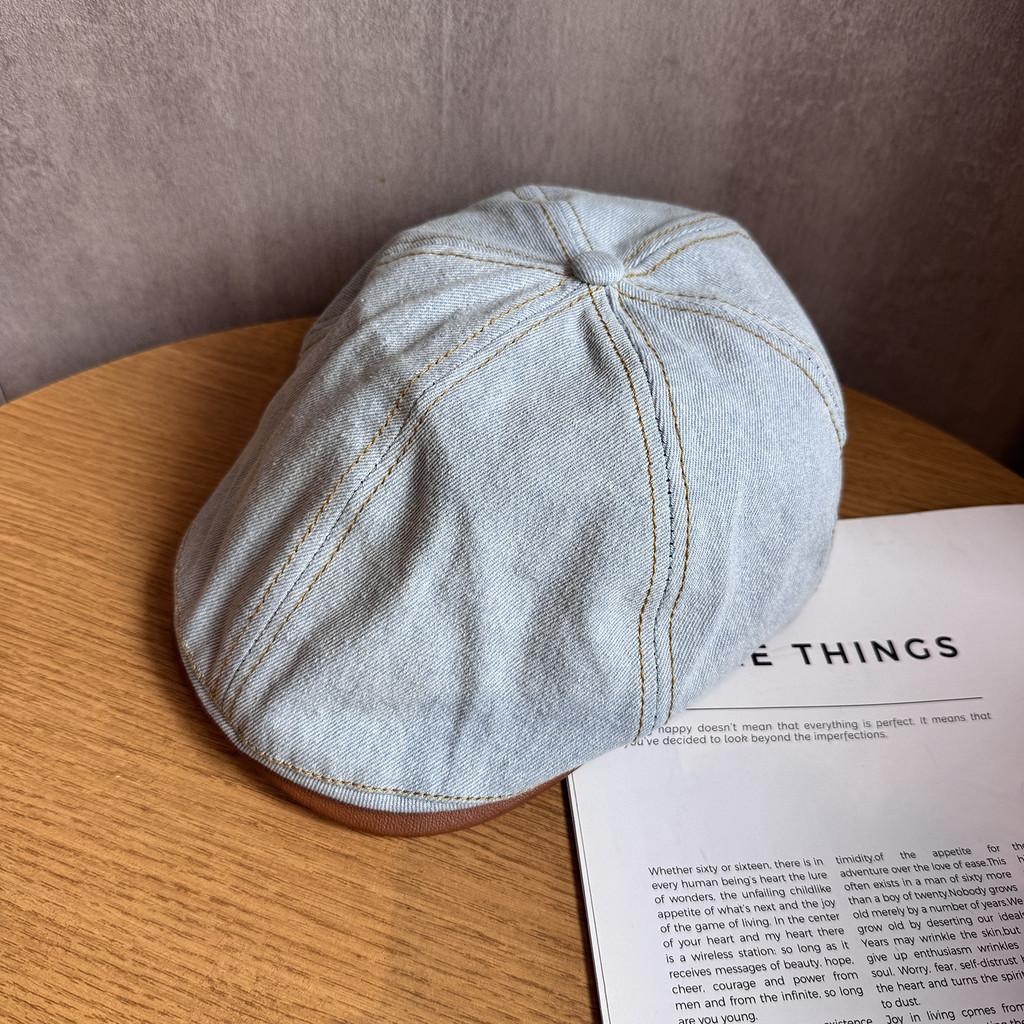 Vintage Denim Cap With Breathable Sunshade For Women Spring Summer Fashion
