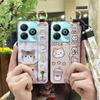 Waterproof Wristband Phone Case For ZTE Blade A75 4G/Z2359 Anti-dust Kickstand Durable Dirt-resistant Phone Holder Cute