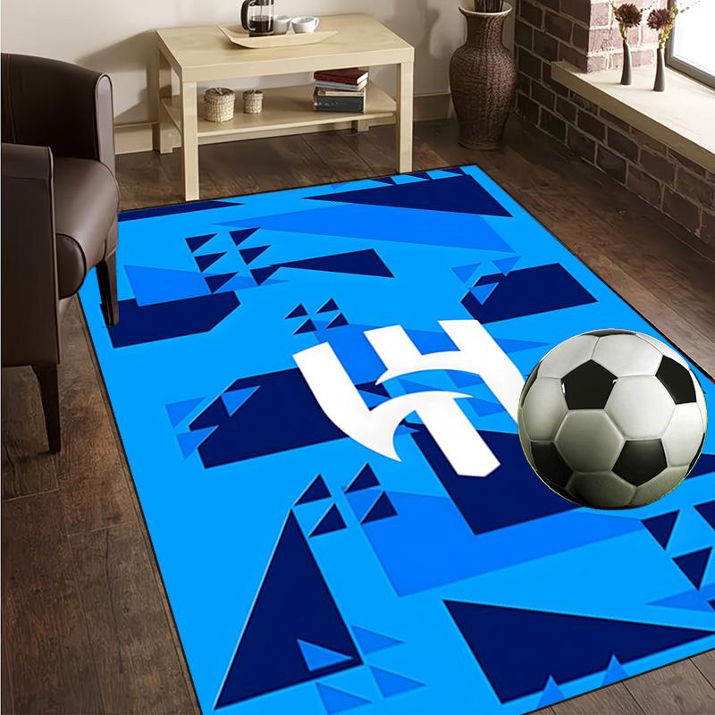 Al Hilal Crest Rug Office Carpet Non-Slip Mat, Chair Rug Floor Covering for Gaming, Bedroom, Living Room , Home Decor Christmas Gift