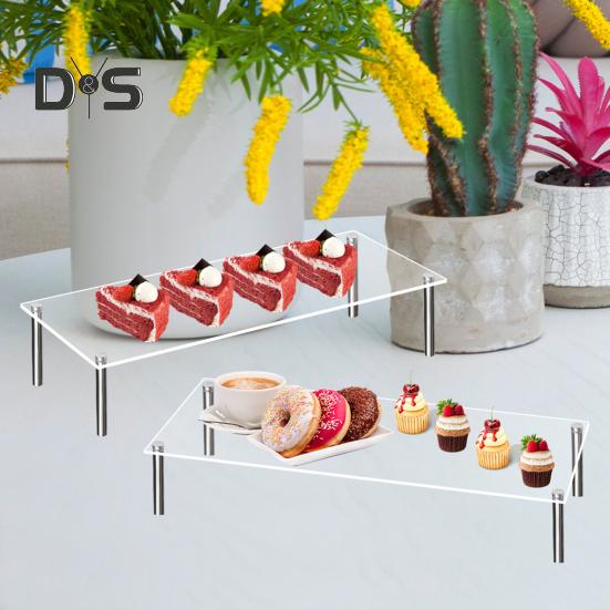 1 sada Smooth Edges Stojan na košíčky obdélníkový Užitečný narozeninový stojan na koláčky na dezerty