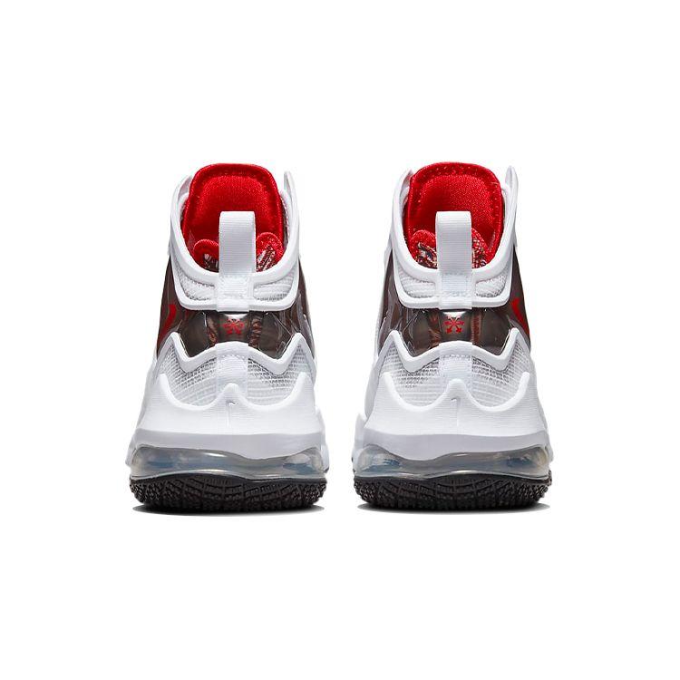 Nike LeBron 19 GS Skisse Barnesko Hvit Svart Universitetsrød DD0418-101
