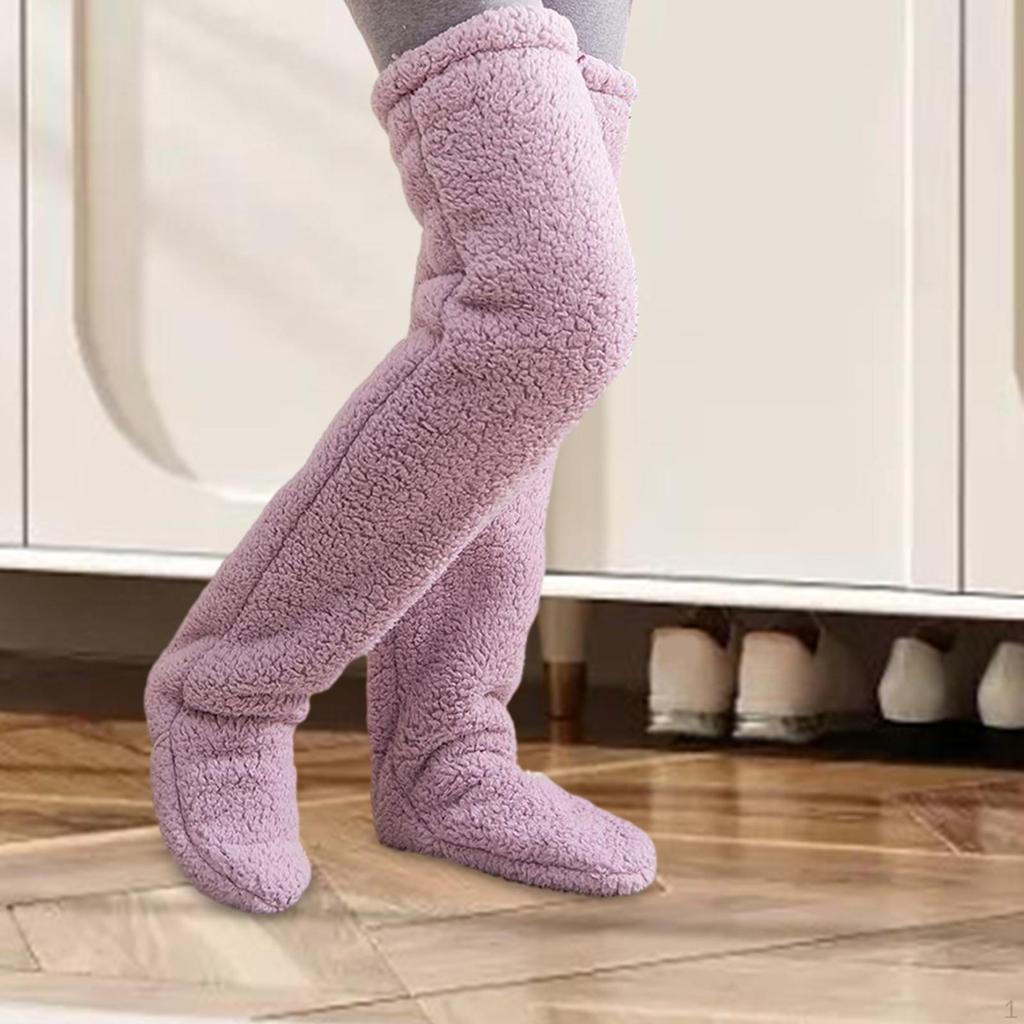 Cozy Winter Fleece Knee-High Socks for Women