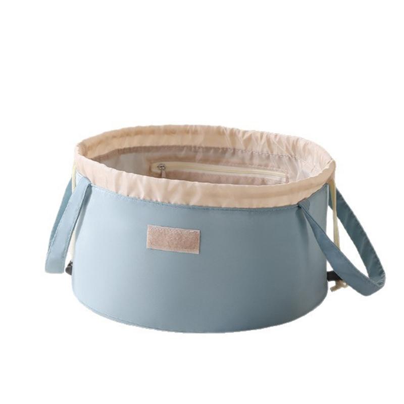1PC Drawstring Waterproof Bucket Large Capacity Cosmetic Fashionable Makeup Fashionable Bag Portable Organizer High-End 30x17cm
