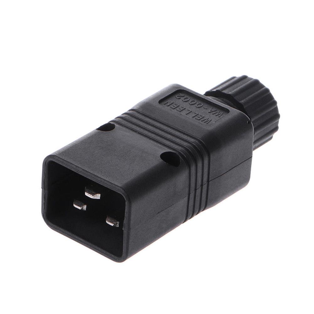 

Разъем IECs 320-C20 Male 16A AC 3 Pin Power Adapter Plug Computer 18AWG кабель на AWG 10 Other чёрный