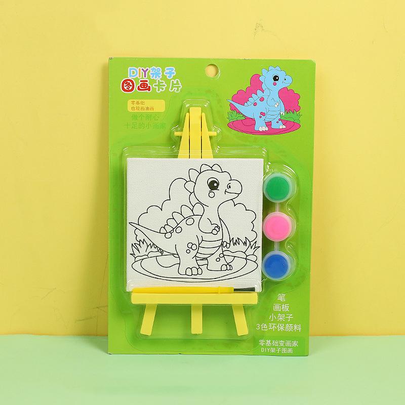 Children's DIY Shelf Drawing Board Creative Cartoon Hand-drawn Graffiti Coloring Kindergarten Art Oil Painting Stand Toys