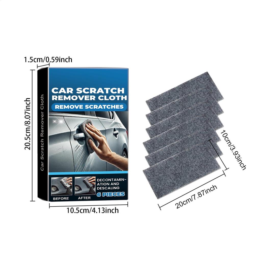 Nano Scratch Removal Cloth 6Pcs Car Scratch Remover Towel for Water Spots Paint Restoration Car Detailing Polishing Reusable