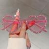 Heart-Shaped Frameless Sunglasses With Rhinestones, Fashionable Party Glasses, Unique And Quirky Candy-Colored Sunglasses