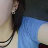 [ Modern Like ] Silver 925 Onyx Black Necklace 4mm