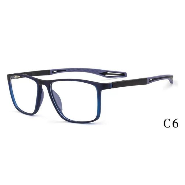 

May Flower Square Reading Eyeglasses Frame Men S Prescription Glasses Blue Light Blocking +2.0