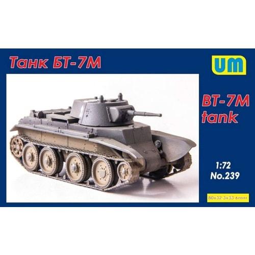 Unimodel 1/72 Scale Soviet BT-7M Fast Tank with Diesel Engine, Plastic Model Kit UU72239