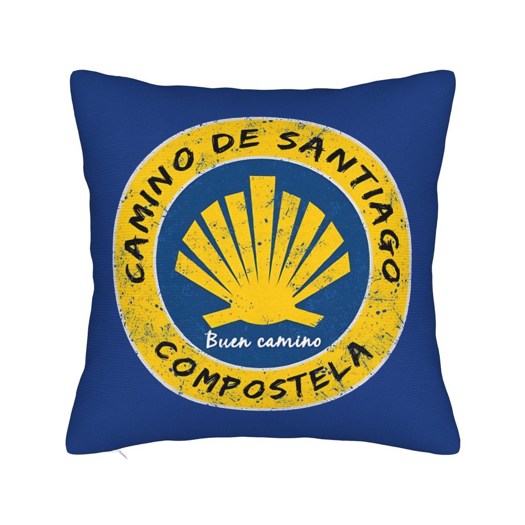 Camino De Santiago Square Pillowcases Polyester Car Shells The Way Movie Cushion Cover Cool Decor Pillow Cover 45*45