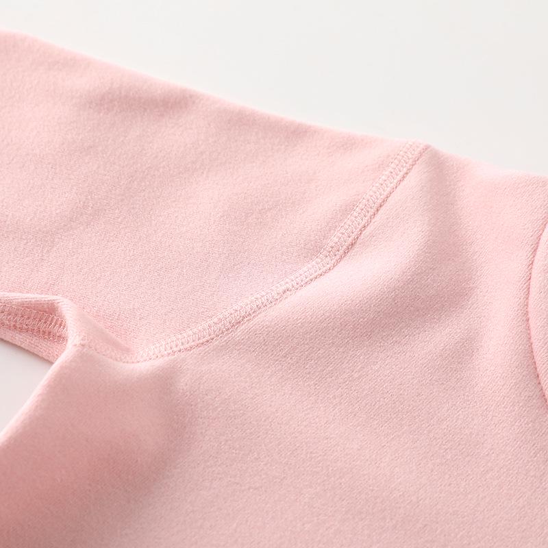 High-Waisted Baby Plush Long Johns Set - Warm Autumn/Winter Underwear for Boys & Girls