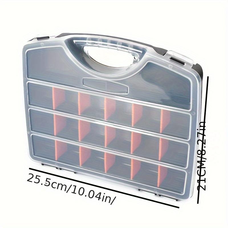 

1 шт. Прочный водонепроницаемый пластиковый ящик для хранения с ящиком, многосекционный органайзер для винтов и метизов, переносной контейнер для деталей с застежкой-кнопкой