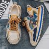Men's Casual Sneakers Trendy Versatile Dad Shoes Fashion Comfortable Lace Up Shoe Low Cut Thick Soled Male Shoes