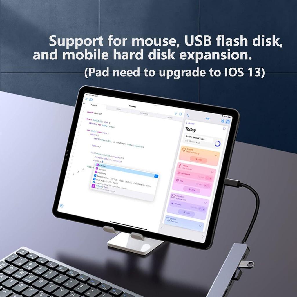 USB-C Type-C Hub with 4K HD, PD Charging, and 7-in-1 Multi-Port Expansion