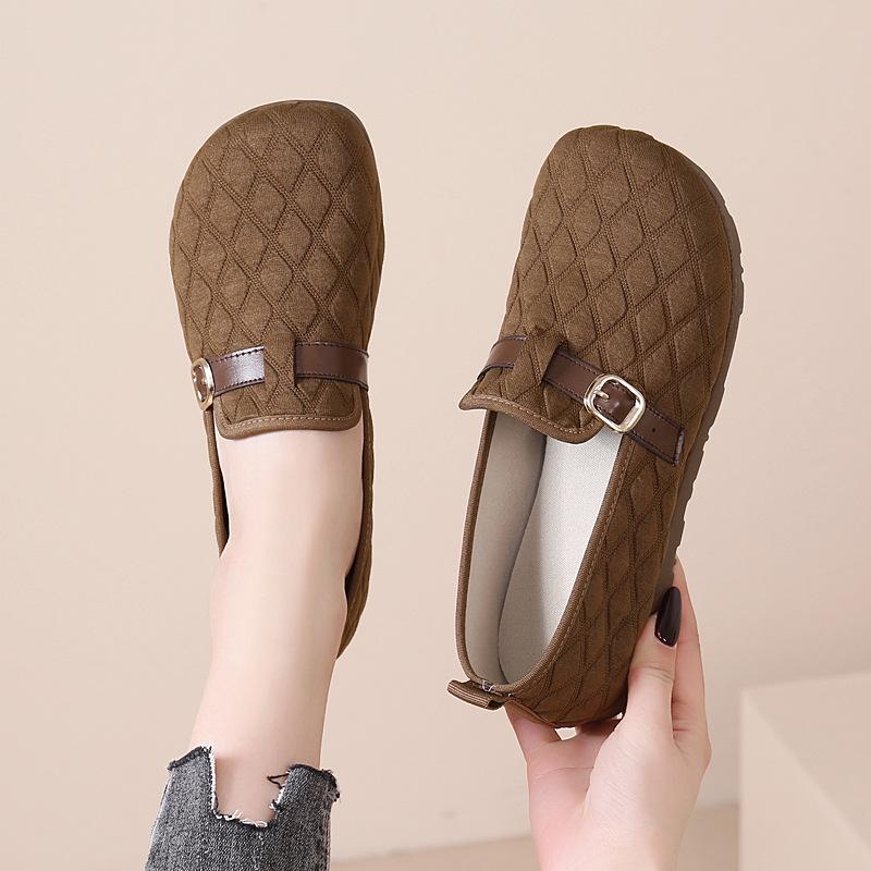 

Туфли женские матерчатые туфли весенние новые удобные и дышащие туфли для мам на плоской подошве универсальные женские туфли с одной педалью мягкие подошвы не утомляют 36