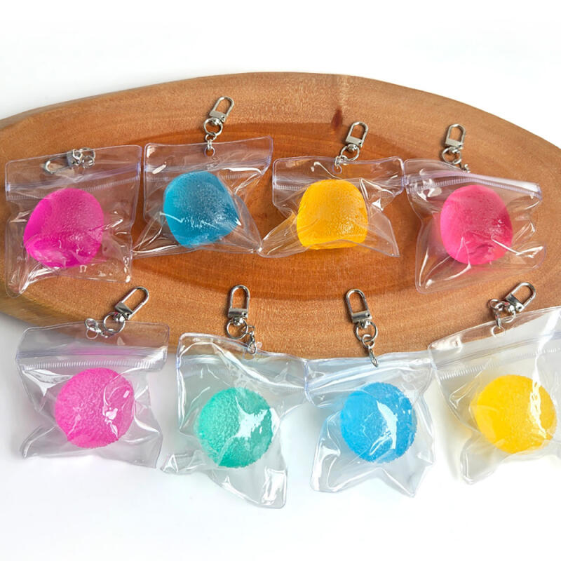 Stress Ball Rainbow Malrang Keychain Gumdrop Mini
