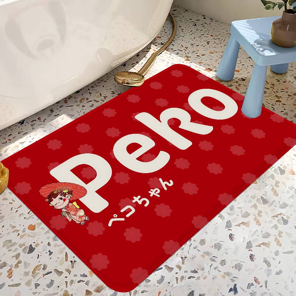 CUTE M-Milky P-Peko-chan Kitchen Mat Nordic Style Bedroom Living Room Doormat Home Balcony Anti-Slip Welcome Rug