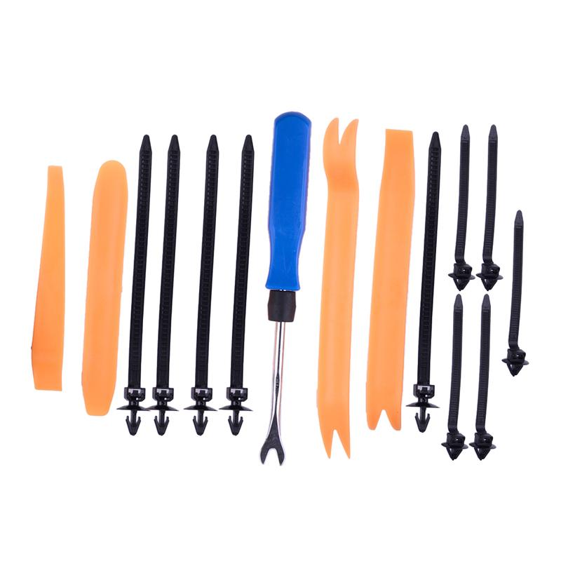 Body Trim Bumper Push Pin Retainer Clip Fastener Rivet Clip Assortment Gasket Pad Line Cable Tie Wrap Harness Tool Kit Universal