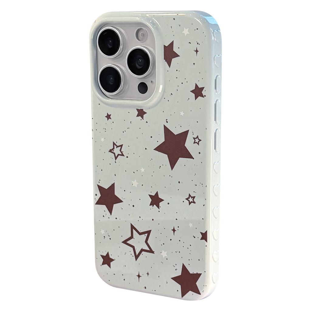 Retro Ins Style Brown Star Apple 16 Mobile Case IPhone 15 Pro Max Applicable To 12 Anti Fall 14 Soft 13