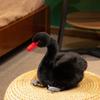 24cm Simulation Black and White Swan Plush Toys Cute Bird Stuffed Animal Doll For Lover's Gifts