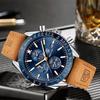 BY BENYAR Chronograph Analog 30M Water Leather Strap Quartz Gift for Available In and Blue Men's Watch, Resistant, Simple, Stylish, Popular, Formal,
