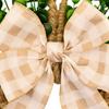 Bunny Wreath Rabbit Shape Bow Garland Easter Bunny Wreath For Front Door For Outdoor Indoor Home Window Wall Living Room Bedroom