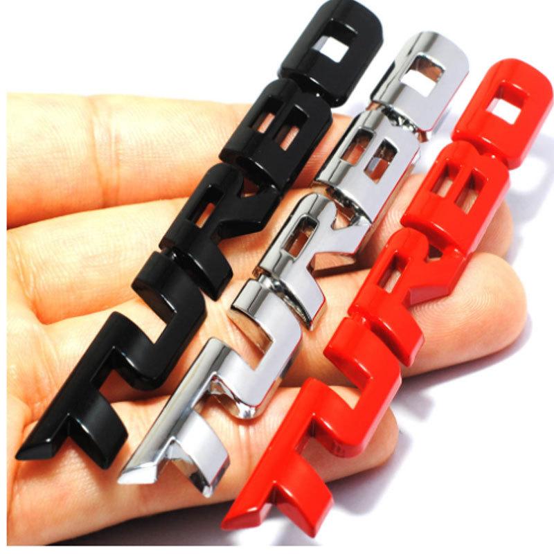 3D Auto Styling Aufkleber Metall TURBO Emblem Karosserie Heckklappe Badge Heckklappe