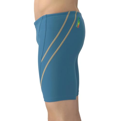 arena Men's TOUGHSUIT Competition Swimsuit for Training, Size M, Durable Half-Leg Swimsuit, AS5SWM00M