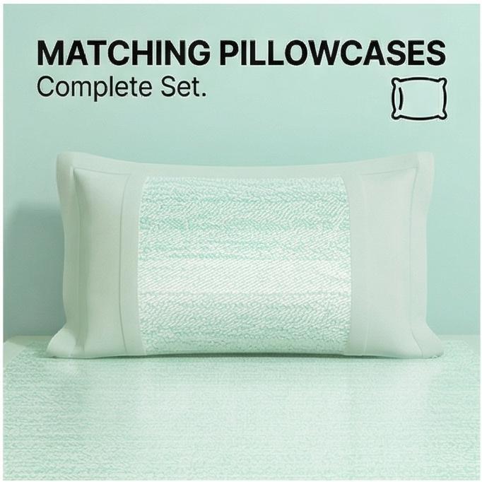 Constant Temperature Ice Silk Cooling Mat 3-Piece Set Machine Washable Summer Fitted Sheet Bedding for Home Bedroom Air-Conditioned Room 1.5m 1.8m Bed