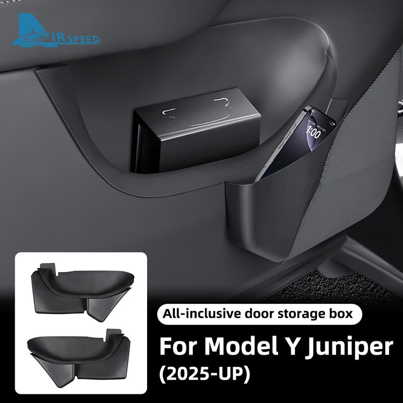 Silikon-Autotür-Aufbewahrungsbox für Tesla Model Y Juniper 2025 2026-UP Vollabdeckung Vorne und Hinten Türgriff-Organizer Zubehör