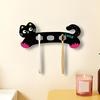 Toothbrush Holder, Wall-Mounted Cat Shape, with 3 Slots No-Drill Installation Organizer, Strong Adhesive Storage Rack for Bathroom