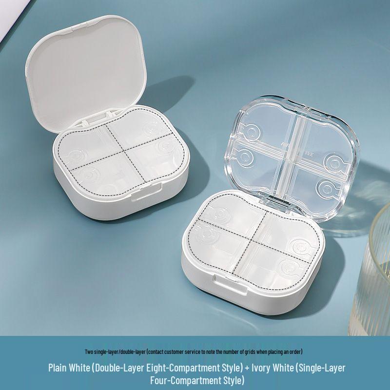 Compact, Moisture-Proof Pill Box for Daily Medication - 3 Times a Day, 7-Day Organizer