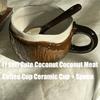 Tazza da Caffè a Forma di Guscio di Cocco Fatta a Mano Tazza in Ceramica per Bevande Calde Lavabile in Lavastoviglie Facile da Pulire Decorazioni per la Casa