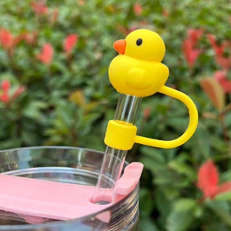 Cute Straw Cover Cap For Stanley Cup Reusable 10mm Silicone Straw Topper Compatible 30 40 Oz Tumbler With Handle Tips Lids 5Pcs Cup Holders 5