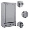 Wardrobe Gray 87 x 49 x 159 cm Fabric