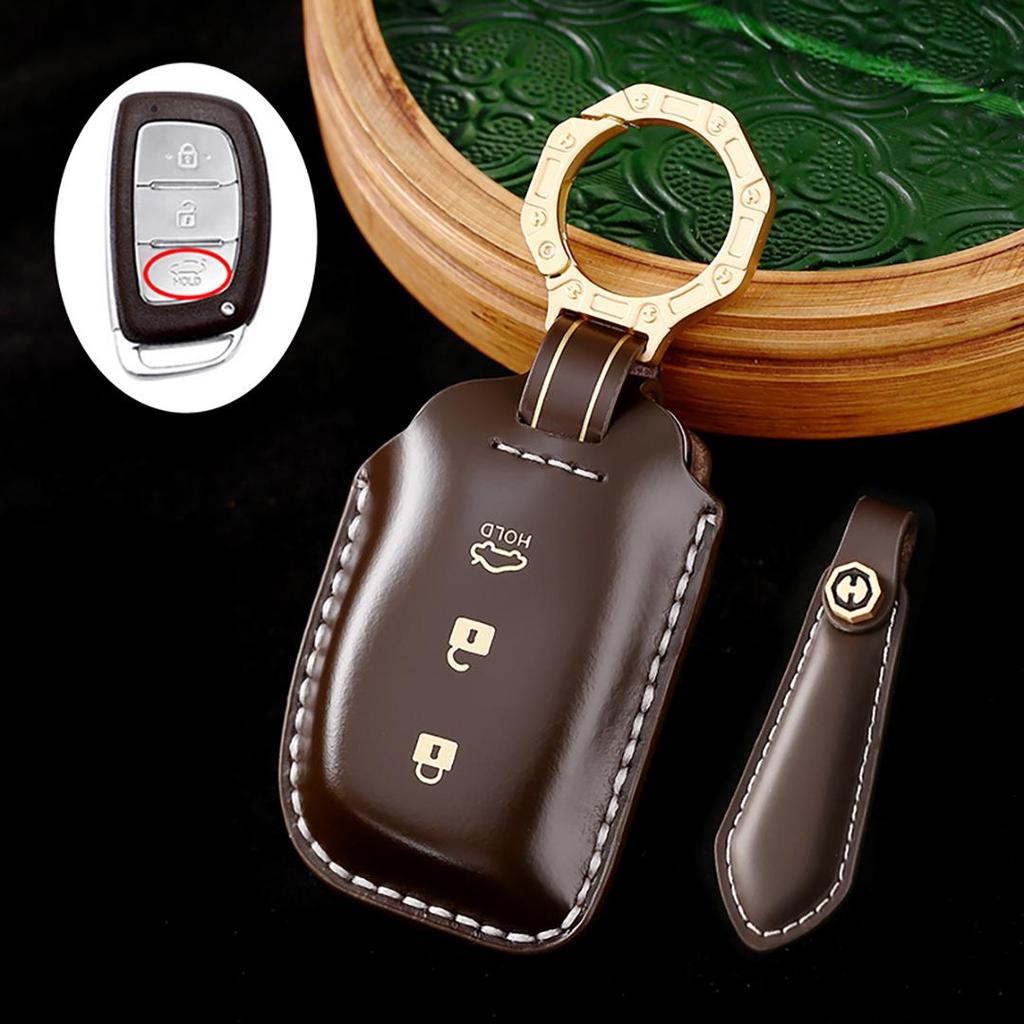 Hyundai ix35/Tussen Sonata San Duffy Ioniq i10 i20 i30 i40 iX20 Handmade Cowhide car key cover