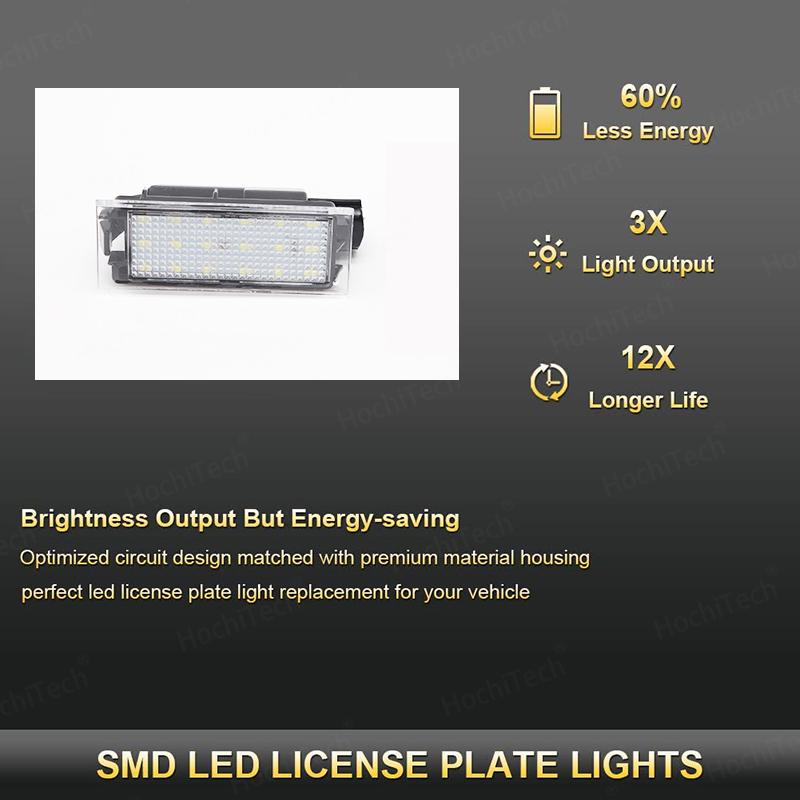 Car LED Number License Plate Lights For Renault Megane 2 Clio Laguna 3 Megane 3 Twingo Master Vel Satis