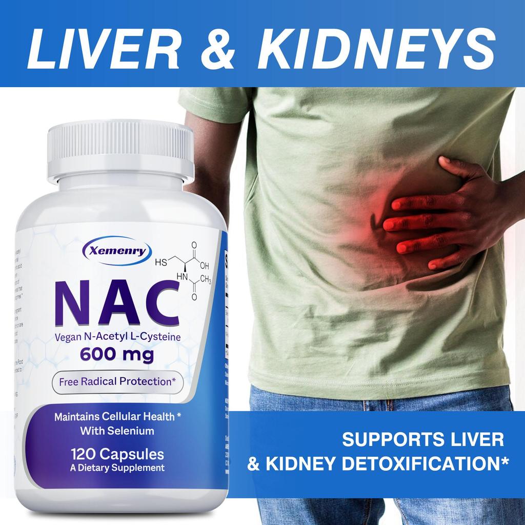 NAC 600 mg - N-acetylcystein - Zdraví dýchacích cest, Plíce, Čištění jater a ledvin
