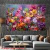 2D Colorful Wildflower Backdrop with Butterflies Background Cloth