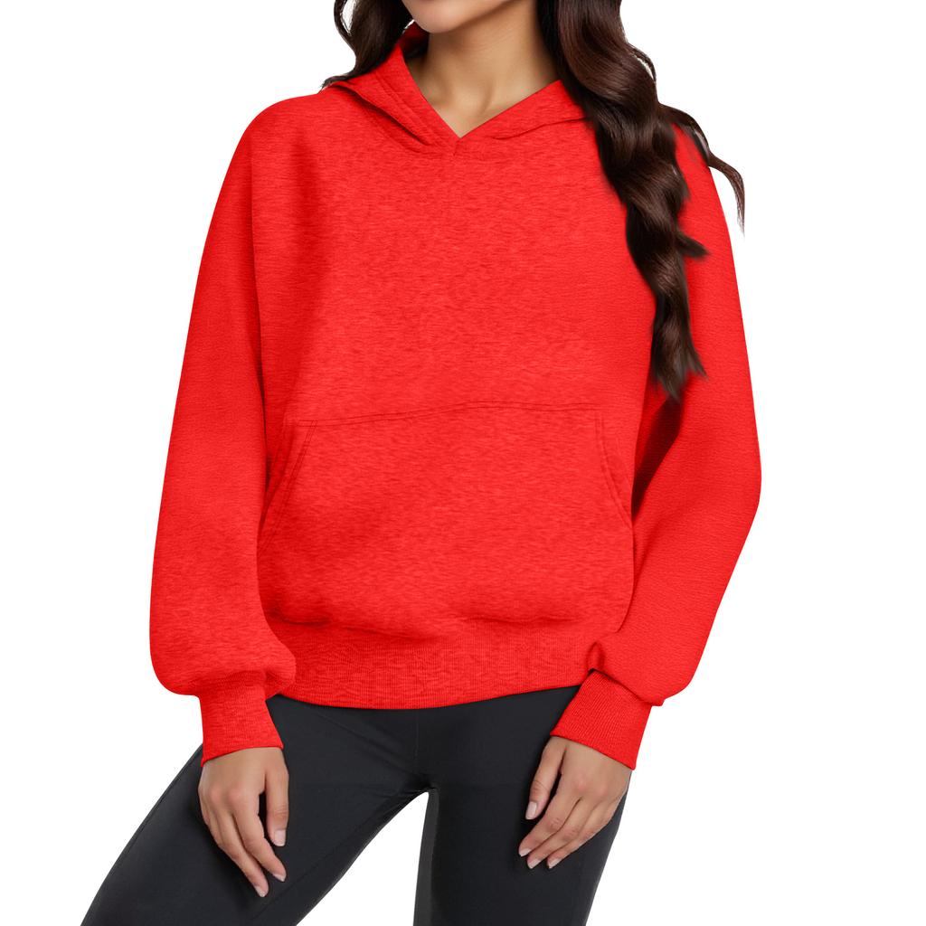 Women's Hoodies Fashion Oversized Hooded Fleece Sweatshirt Casual Long Sleeve Pullover Winter Clothing
