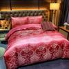 3PCS Home Bedding Sets Jacquard Duvet Cover Sets Sheets Deluxe Bedding Single Bed Queen Bed Sets