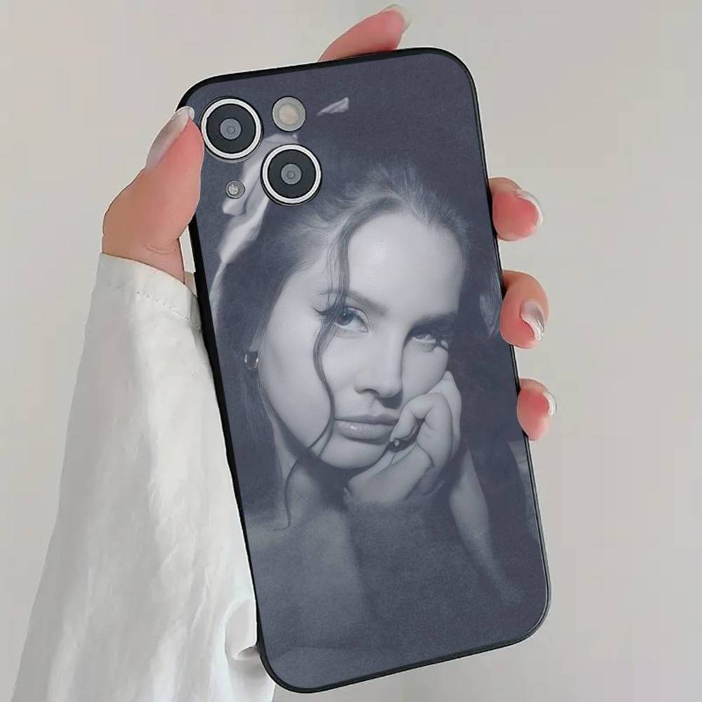 Singer L-LanaS D-Del R-Rey Phone Case Cool Black Silicone Soft For IPhone 16 15 14 13 12 11 X XR Plus Pro Max Plus