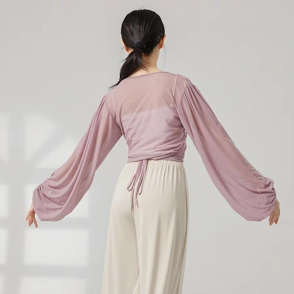 Long Sleeve Classical Dance Tops Soft Fabric Dance Performance Costume Dance Top Dance Training