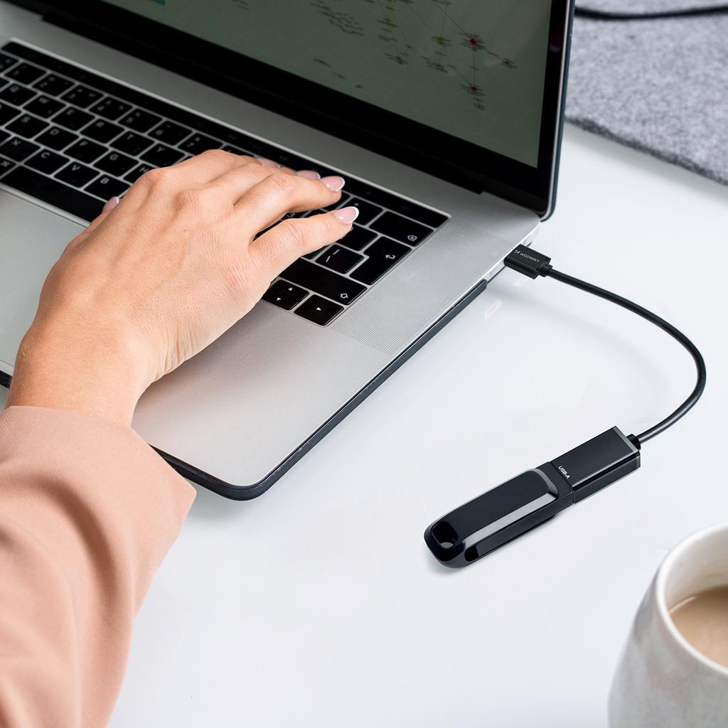 Adapter Przejściówka USB-C (męski) - USB-A (żeński) OTG - Czarny