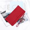 Ladies Zipper Wallet Lightweight Top Grain Leather Wallet Wristlet Clutch Wallet Top Grain For Shopping Dating Evening Events