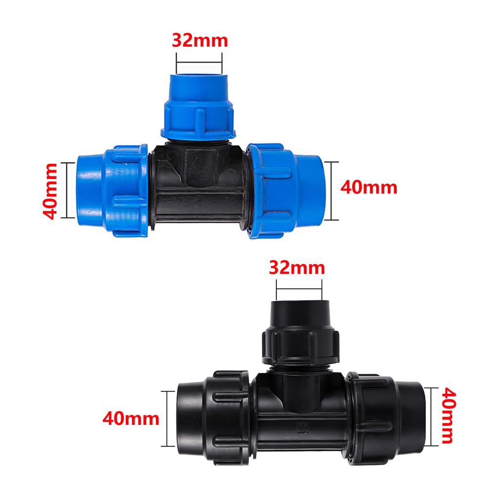 20/25/32/40/50mm PE Pipe Tee Reducer Hose Connector Fit Garden Irrigation Hose Fittings Plastic Diverter
